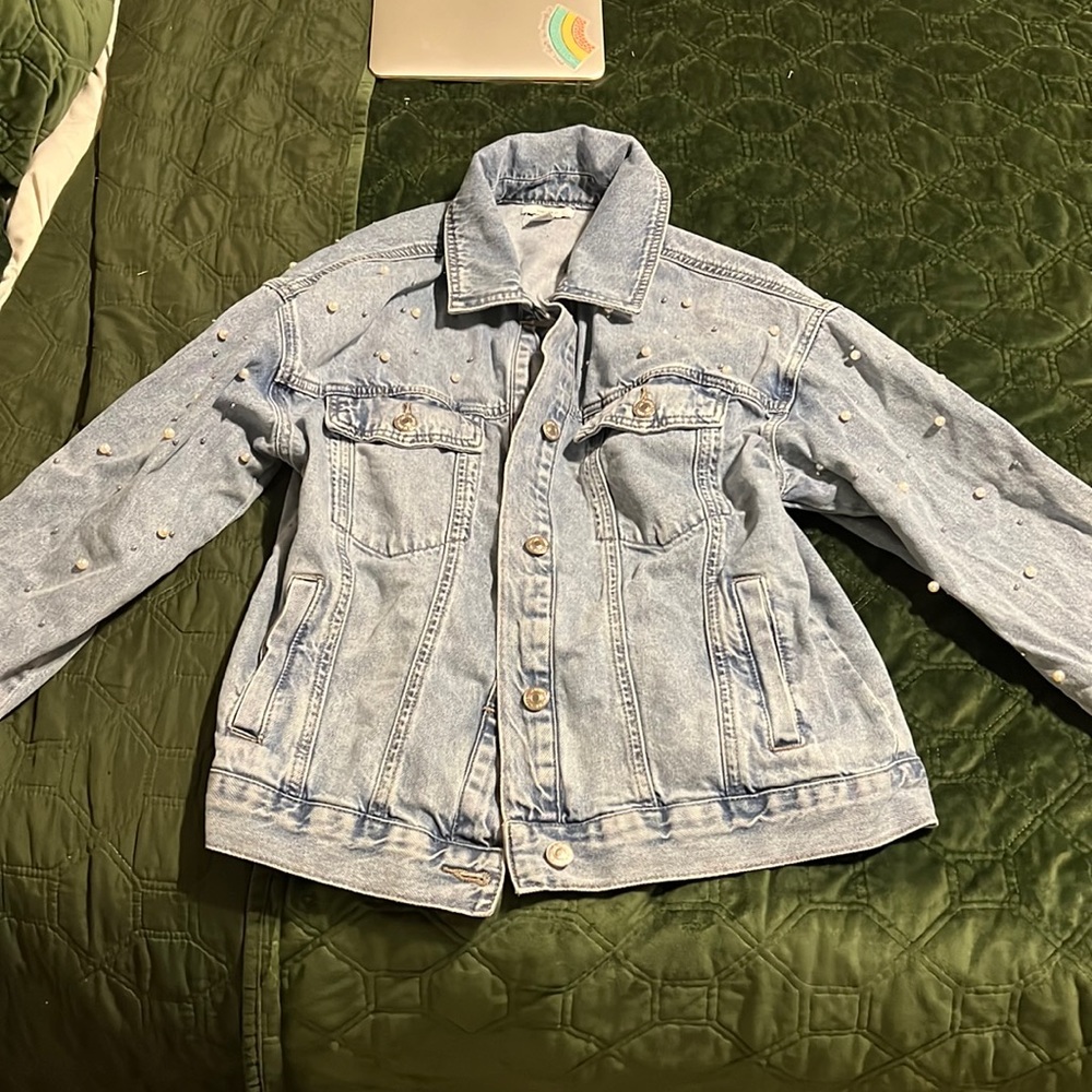 Pearl denim jacket
